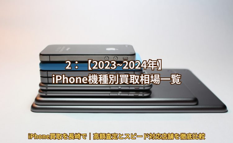 2：【2023~2024年】iPhone機種別買取相場一覧