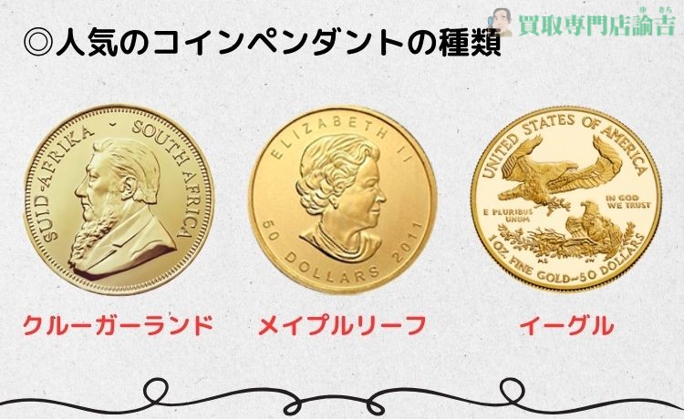 18金コインネックレスの種類と特徴